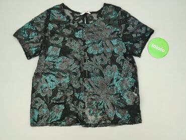 koszulka zolta w czarne paski: Camaïeu, T-shirt damski, L — 2