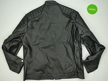 bomber jacket: Męska kurtka skórzana, rozmiar 2XL — 3