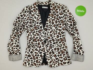 marynarki damskie plus size: Leopard, Marynarka damska, S — 2