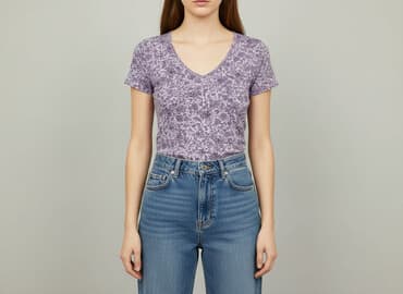 fioletowy t shirty: MAX, Women`s T-shirt, size L — 1