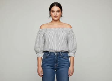 bluzki hiszpanki plus size: Жіноча блуза, розмір 2XL — 1