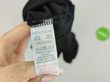 czarne t shirty damskie w serek: PrettyLittleThing, T-shirt damski, rozmiar XS — 6