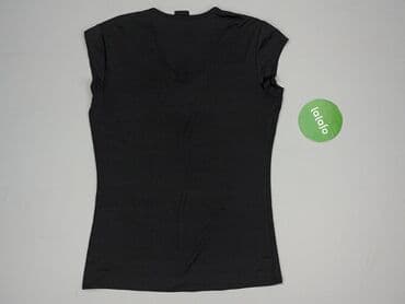 czarne t shirty w serek damskie: T-shirt damski, rozmiar S — 3