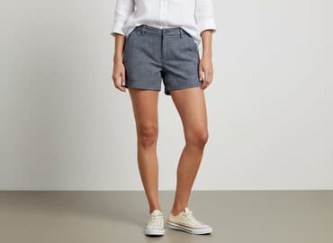 krótkie spodenki w kratę damskie: Szorty damskie, rozmiar M — 6