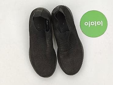 eu 40: Buty damskie slip-on, czarne, rozmiar 39. - Model wsuwany – bez — 2
