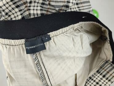 new yorker spodnie w krate: Material trousers for women, size S — 6