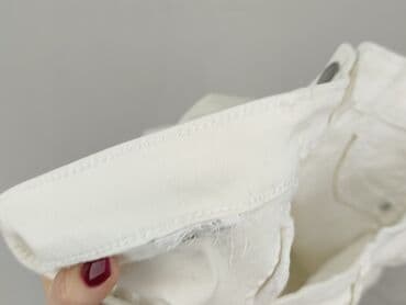 biale szerokie jeansy: Spodnie 3/4 damskie, rozmiar L — 4