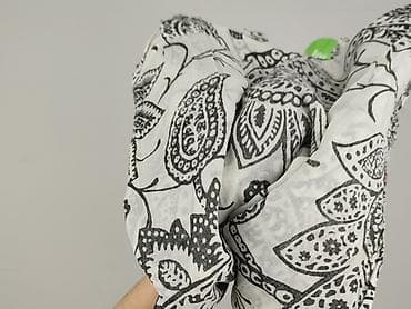 ręcznik: Zasłona panelowa na szelkach – biało‑czarna, z roślinnym, orientalnym — 4