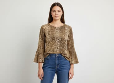 bluzka damska w panterkę: Bluzka damska, rozmiar S — 1