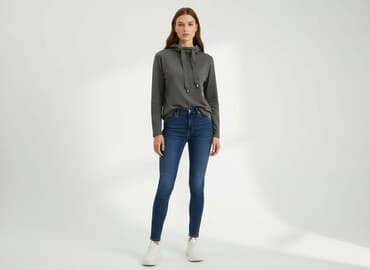 bluzy damskie polskie marki: MEGI, Bluza z kapturem damska, rozmiar M — 1