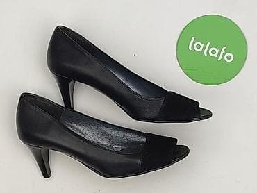 kotyl buty: Czarne szpilki peep toe JANAL – rozmiar 36 - Klasyczne czarne — 4