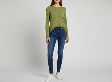 oliwkowe buty: Bluzka damska, rozmiar L — 7