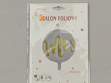 Inny wystrój domu: Foliowy balon w kolorze srebrnym z napisem "Mrs" w złotym brokacie