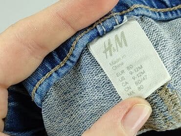 h m sukienki dla nastolatek: Spodnie jeansowe, H&M, 9-12 miesięcy, stan - Idealny — 4