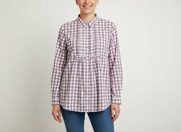 biała bluzka ze stójką damska: Blue Motion, Bluzka damska, rozmiar L — 7