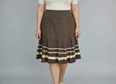 spódnice rozkloszowane midi z kieszeniami: Spódnica damska, XL — 6