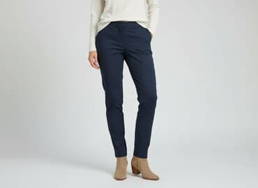 chinosy damskie granatowe: H&M, Spodnie materiałowe damskie, rozmiar S — 7