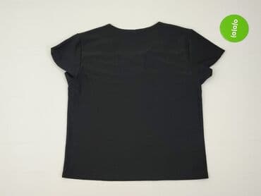 czarne t shirty damskie w serek: T-shirt damski, rozmiar XL — 3