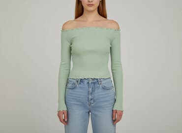 zielona koszulka zara: FB Sister, Top damski, rozmiar S — 6