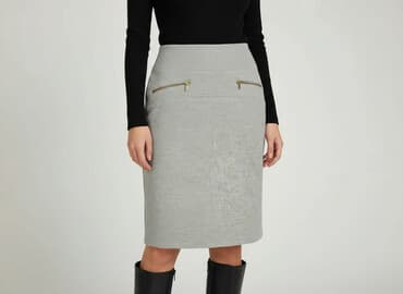 plisowane spódnice szara: Spódnica damska, rozmiar L — 6