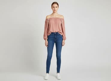 bluzka z odkrytym ramieniem allegro: Bershka, Bluzka damska, rozmiar S — 6