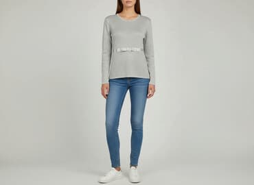 klapki z futerkiem firmowe: Sweter damski, rozmiar L — 6