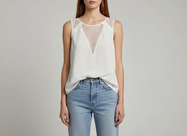 koronkowy top pod marynarkę: Vila, Bluzka damska, L — 6