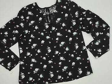 bluzki boho czarne: Peacocks, Bluzka damska, rozmiar L — 2
