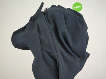 czarne spodnie z białą nitką: Spodnie materiałowe damskie, rozmiar S — 5