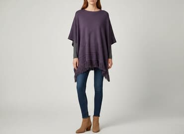 buty zimowe lata 80: Ponczo damskie, rozmiar One size — 7