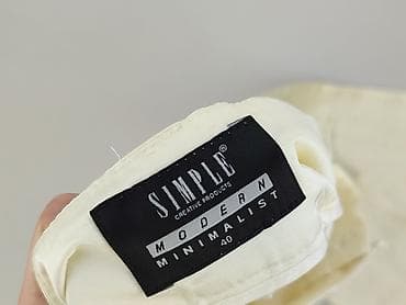 simplee: SIMPLE, Spodnie materiałowe damskie, rozmiar L — 4
