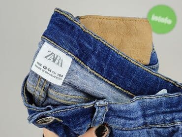 spodnie do koszuli: Spodnie jeansowe, Zara, 14 lat, 164, stan - Idealny — 4