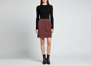 spódniczka welurowa: Terranova, Spódnica damska, rozmiar 2XS — 7