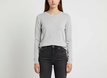 sweter piórkowy na drutach: Reserved, Bluzka damska, rozmiar S — 1