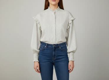 biala bluzka z dlugim rekawem: In The Style, Bluzka damska, rozmiar XL — 7