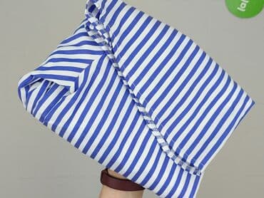 niebieska koszula w białe paski damska: Сорочка жіноча, розмір M — 6