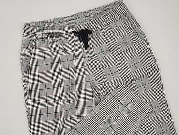 Damskie spodnie w kratę z elastyczną talią - Fason: zwężane nogawki