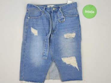 patchworkowe jeansy: Spódnica damska, 2XS — 2