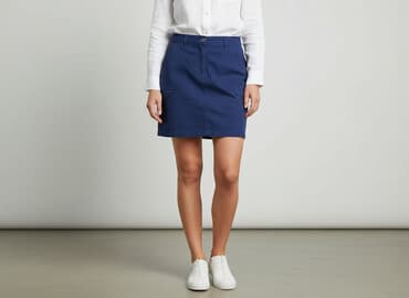 granatowa spódnice mini: Janina, Spódnica damska, rozmiar S — 1