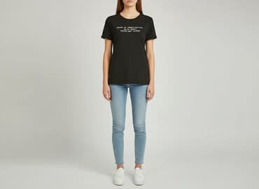 t shirty im dead inside: Sinsay, T-shirt damski, rozmiar S — 1