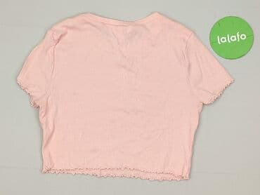 krótkie spodenki różowe: H&M, T-shirt damski, rozmiar S — 3