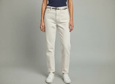 proste jeansy z wysokim stanem: NA-KD, Jeansy damskie, rozmiar S — 9