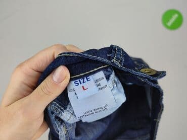 jeansy cropped damskie: Spodnie 3/4 damskie, rozmiar L — 5