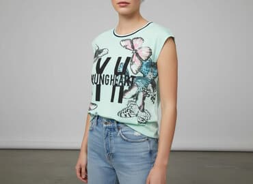 t shirty z dekoltem na plecach: T-shirt damski, rozmiar S — 7