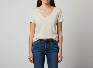 białe t shirty z dekoltem v: White House Black Market, T-shirt damski, rozmiar XS — 1