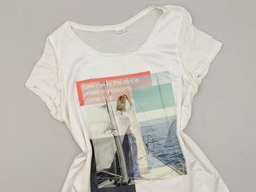 жіноча футболка m eu 38 візерунок принт колір білий: T-shirt damski, rozmiar S — 1