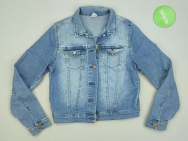 blue flame kurtka: Dziecięca kurtka jeansowa, 12 lat, 146-152 cm, H&M, stan - Bardzo dobry — 2