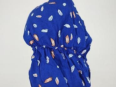 solar moda damska: Kombinezon damski bez rękawów w kolorze kobaltowym, we wzór piórek — 5