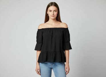 bluzki z opadającymi ramionami: Women's blouse, size S — 1