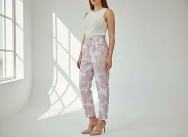 hello kitty spodnie shein: Shein, Material trousers for women, size L — 1